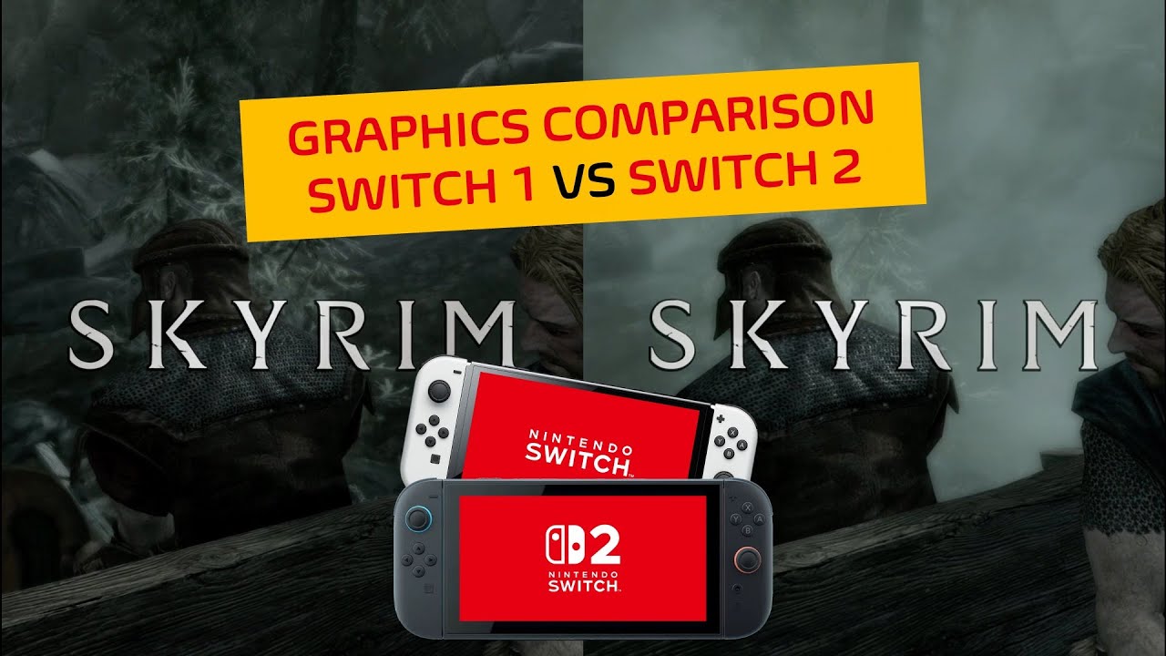 Сравнение графики Skyrim: Nintendo Switch против Switch 2