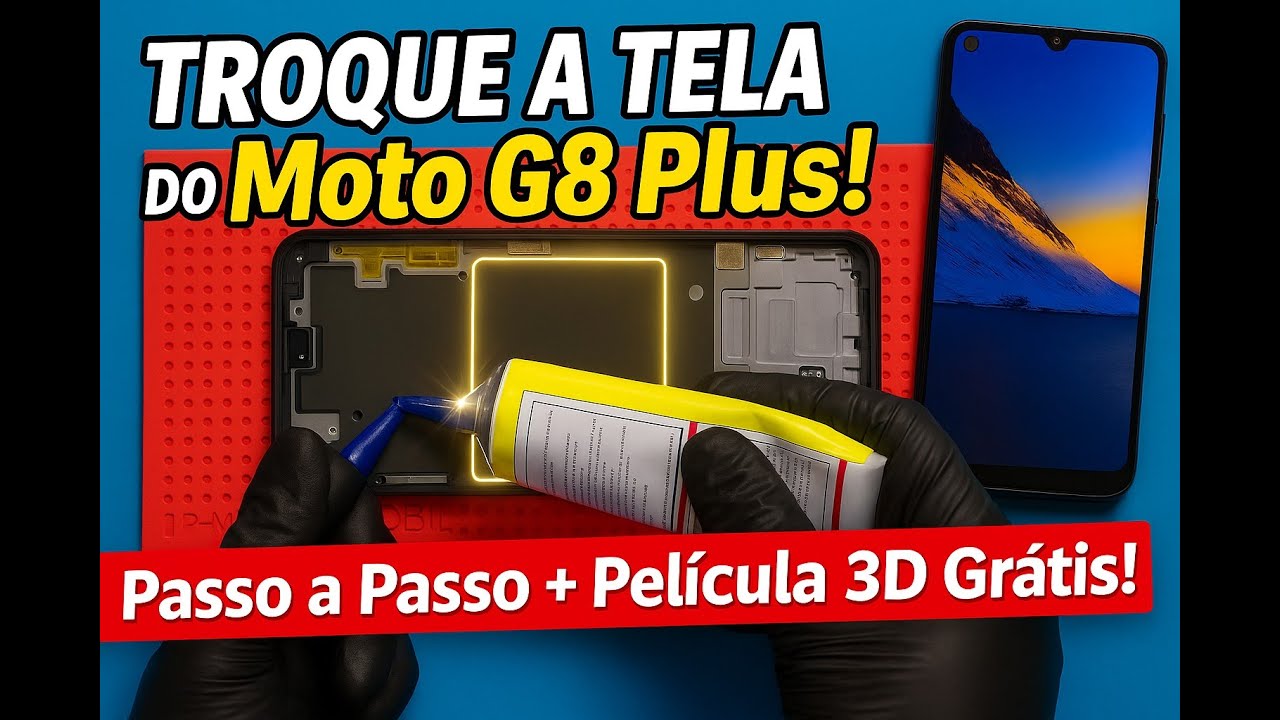 📱 Como TROCAR a TELA do Moto G8 Plus XT2019 2 – Passo a Passo + Película 3D Grátis!