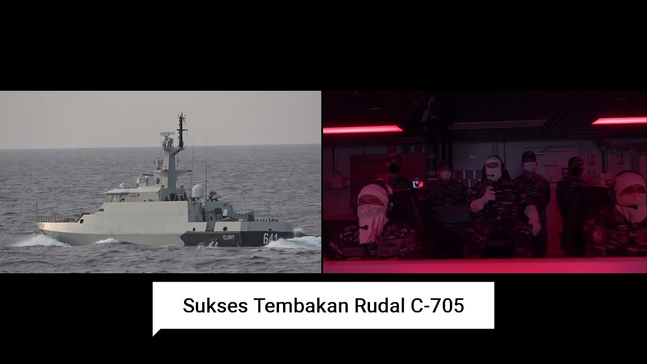 KRI Clurit -641 dan KRI Kujang -642 Sukses Tembakan Rudal C-705