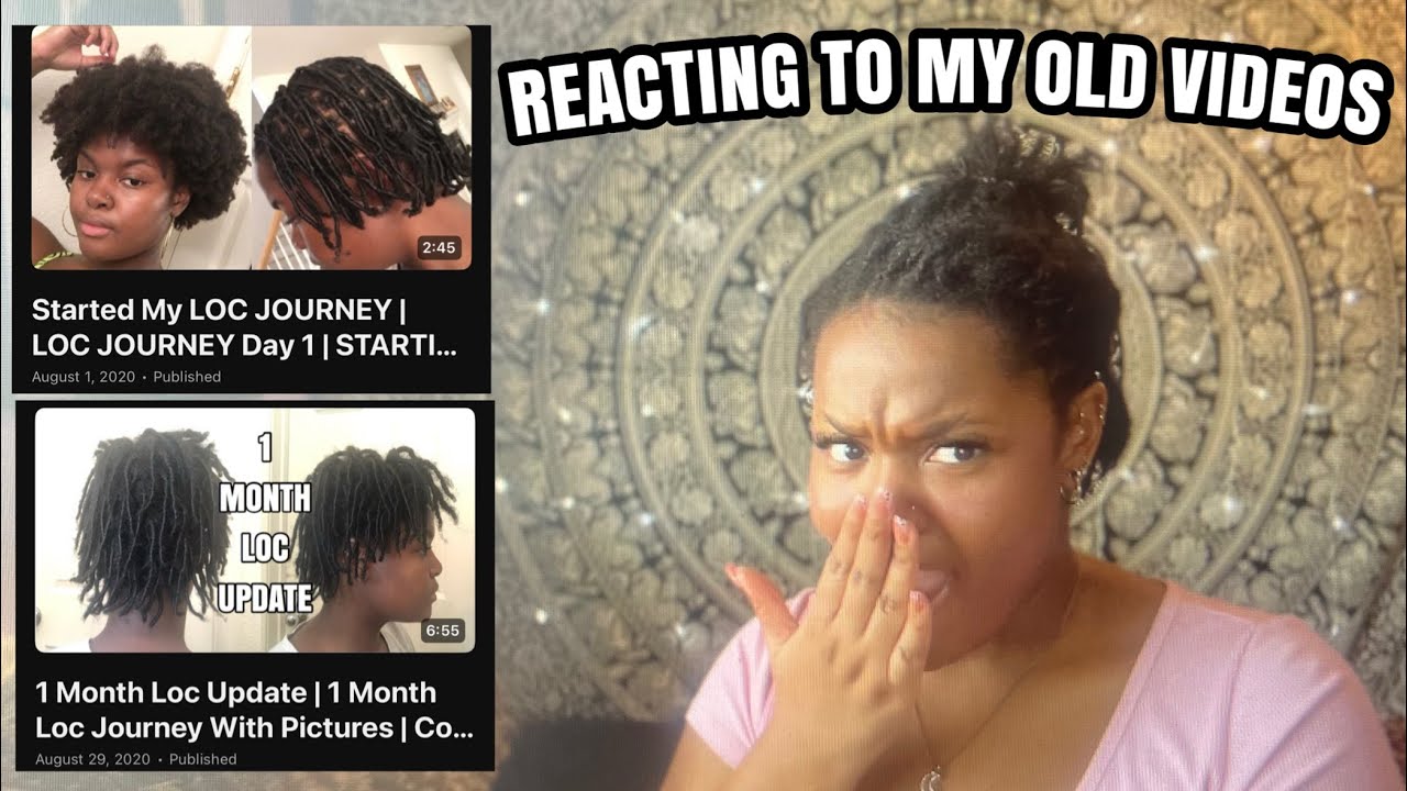 Reacting to My Old Cringey Videos | Reacting to My First Loc Journey and Loc Update | Comb Coils 4c