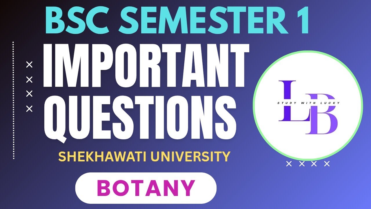 Bsc 1st semester Botany important questions । pdusu । Diversity of plant kingdom । 