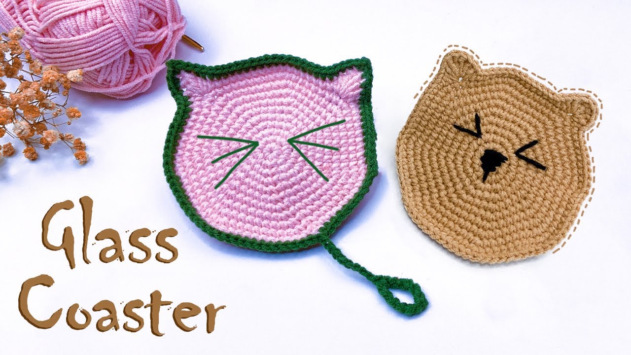 Easy Crochet Glass Coasters Tutorial Compilation | Bear Coaster | Cat Coaster | Molina DIY