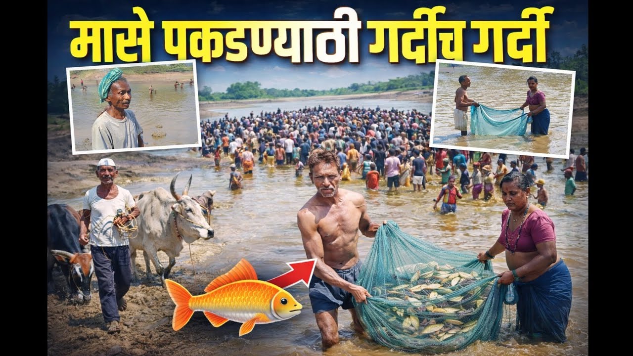 पाजऱ्यावर मासे पकडायला लोकांची जबरदस्त गर्दी 😲 |😲 गावातला आजचा नजारा | Fishing Vlog