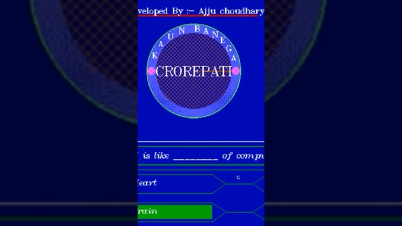 KBC GAME IN C