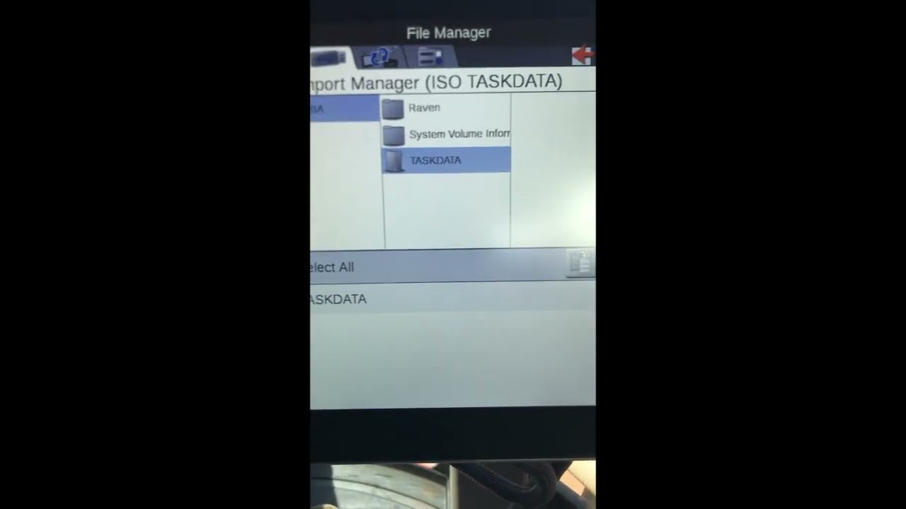 Raven Viper 4 importing ISO TASKDATA from USB
