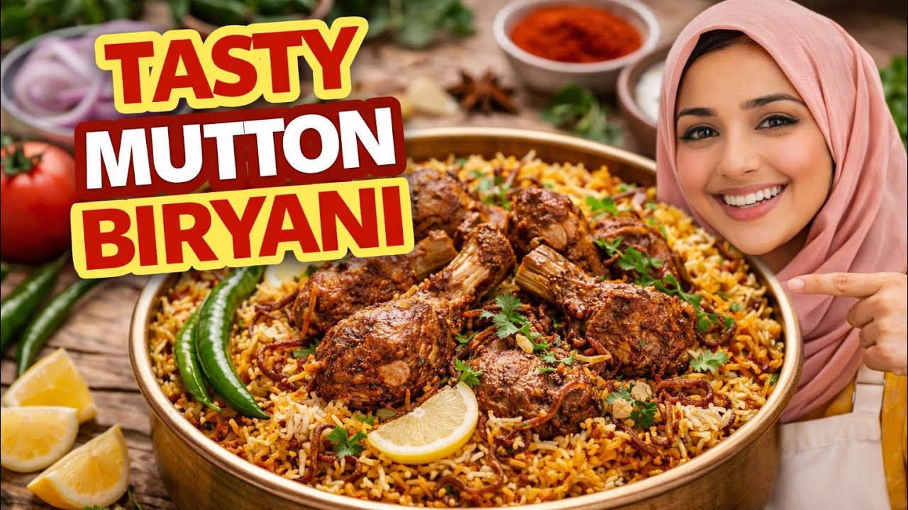 Tasty mutton Biryani Recipe | Easy & Delicious mutton Biryani at Home 😋