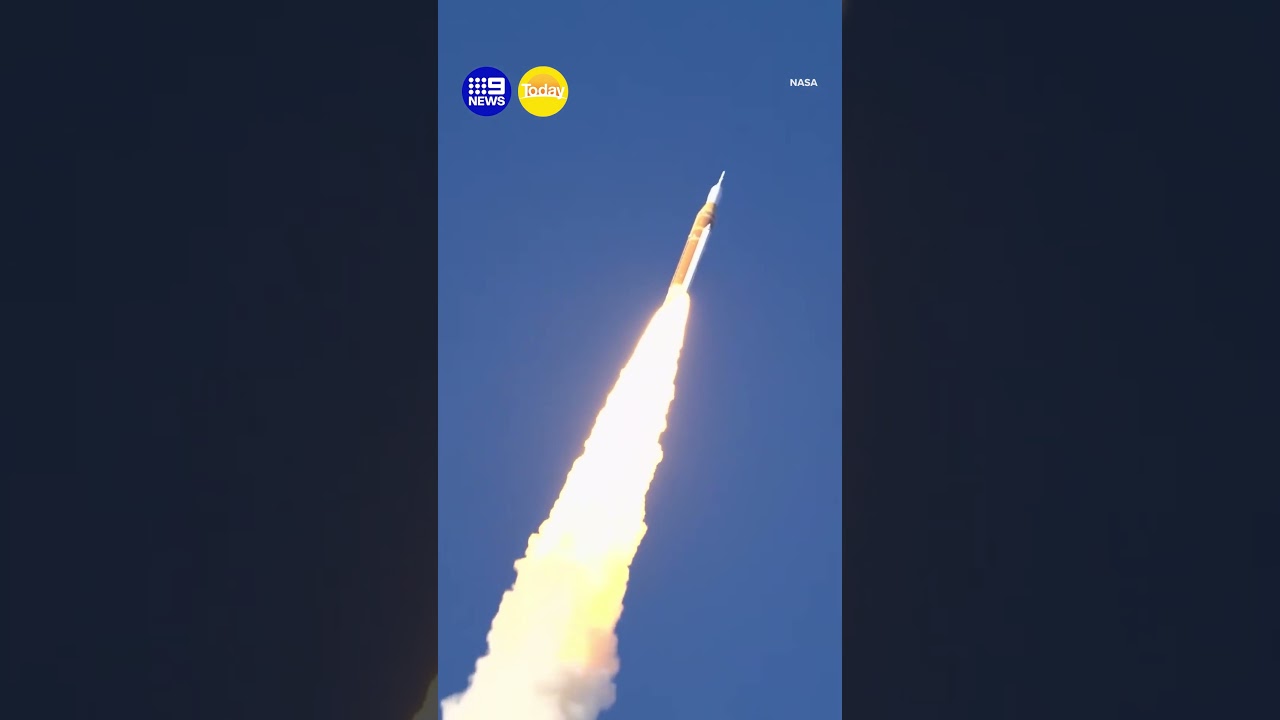 BREAKING: Artemis II blasts off on mission to the moon | 9 News Australia