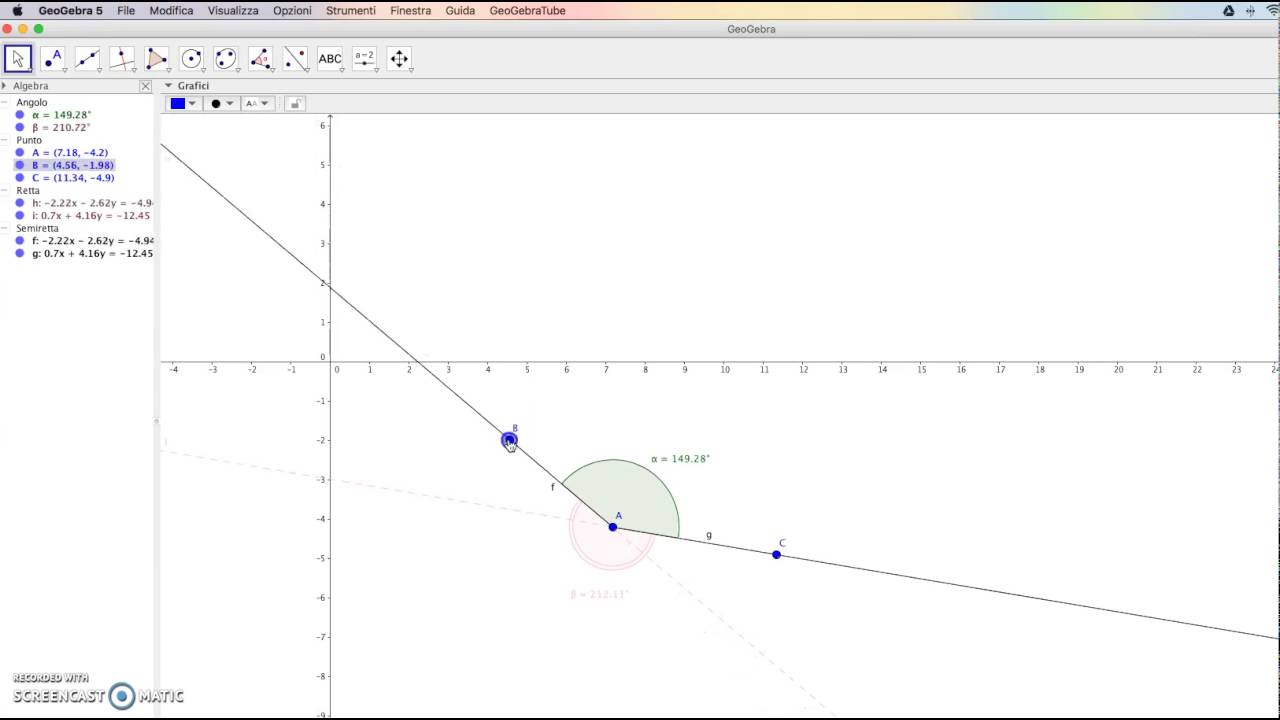 angoli concavi e convessi con Geogebra