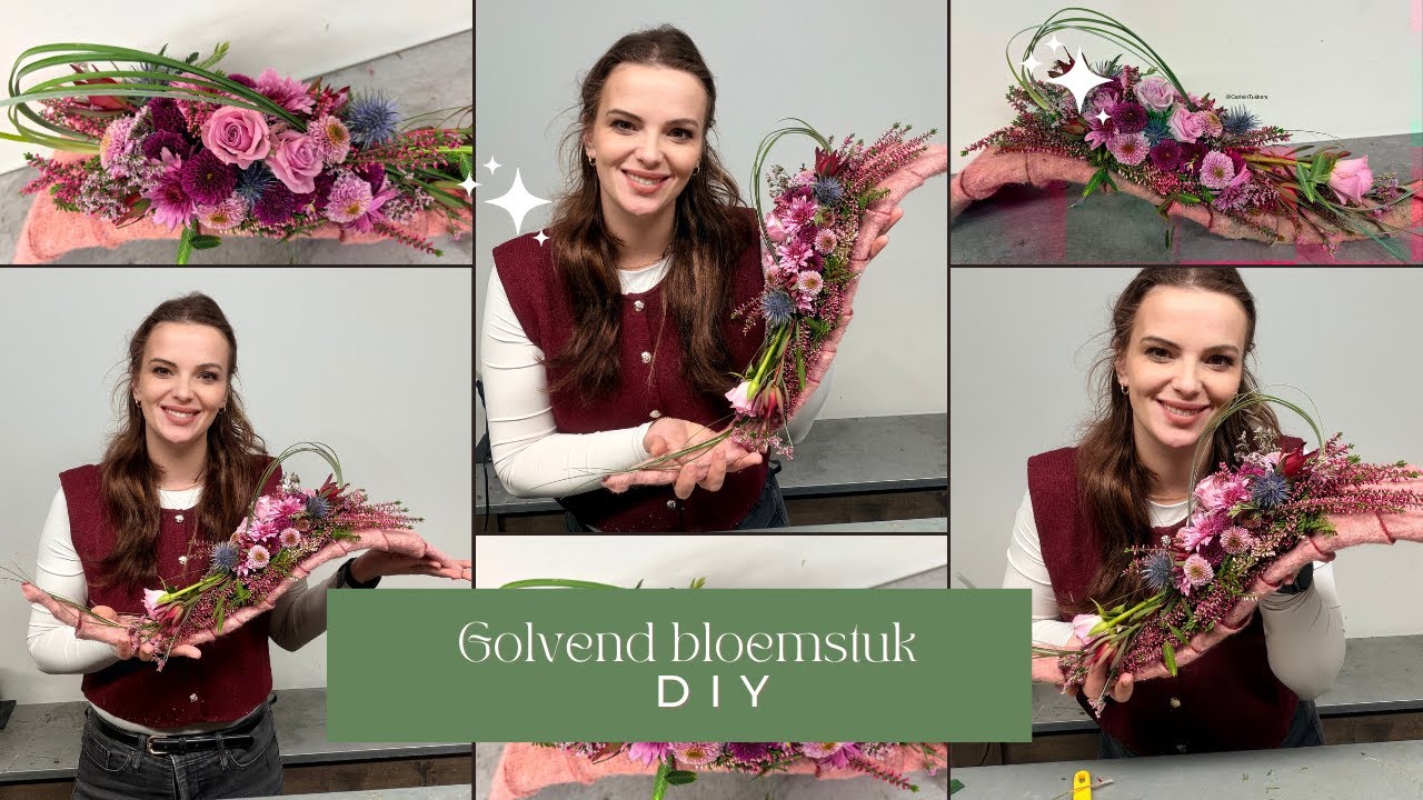 Golvend luxe bloemstuk 🌸 | Cursus Bloemschikken #390  |Carlein Tukkers
