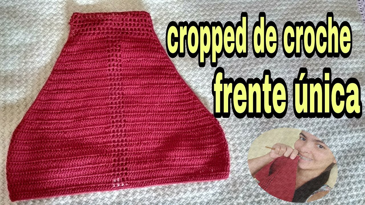 Cropped de crochê frente única