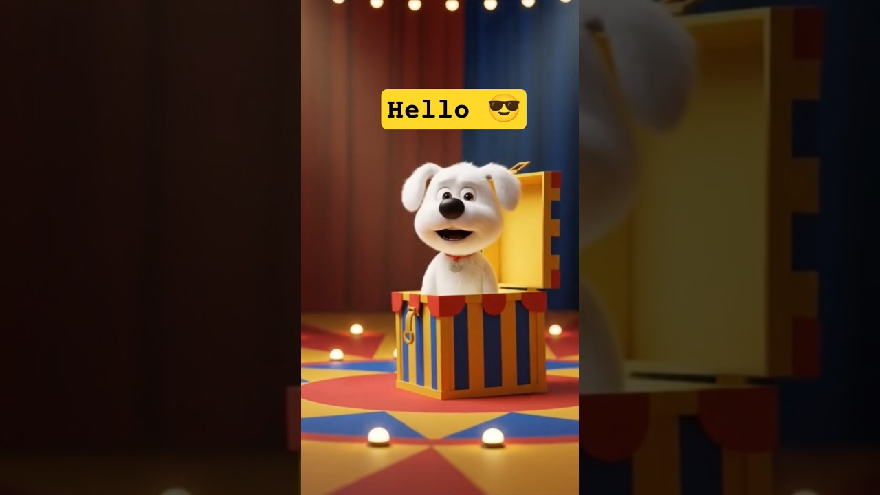 Magic Clown Box Mein Dog Ka Color Change 😲🐶Black Dog Se White Dog! Clown Box Ka Jadoo ✨