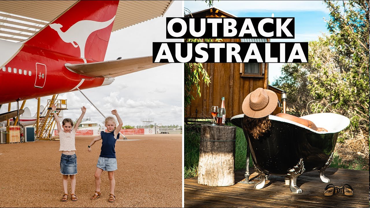 Outback QLD, Longreach | Unique Accommodation Australia, QANTAS, Outdoor Bath | FAMILY TRAVEL VLOG