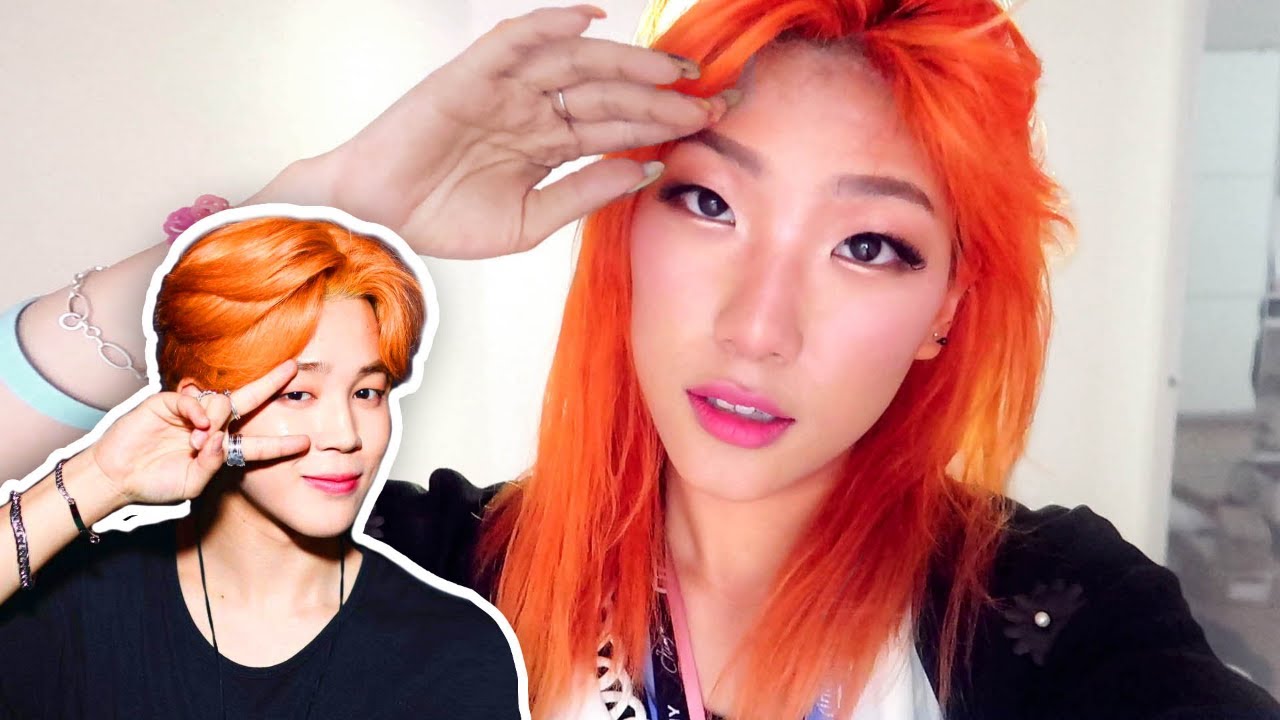 ORANGE HAIR COLORING w/conditioner! (I'm basically Jimin) + Chicago Trip!!!