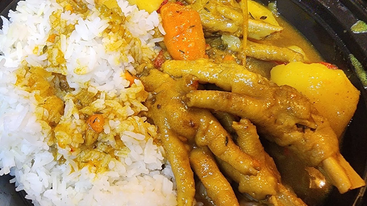 Jamacian curry chicken feet 