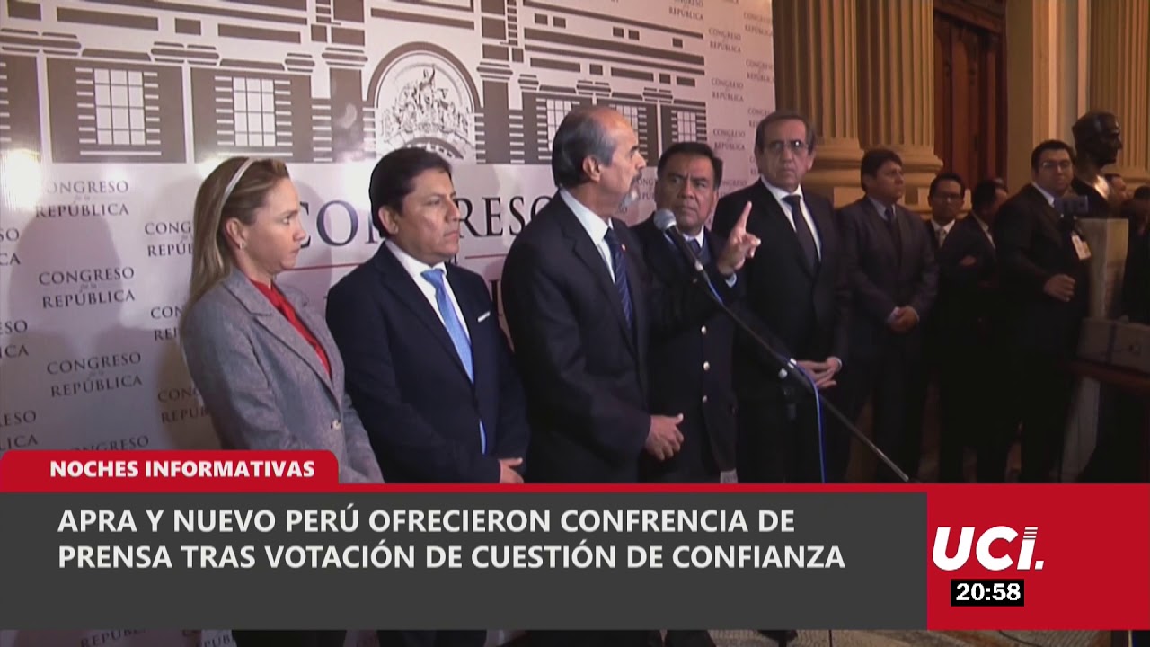 🕑Apra y Nuevo Per&uacute; se pronunciaron tras el voto a favor de la Cuesti&oacute;n de Confianza