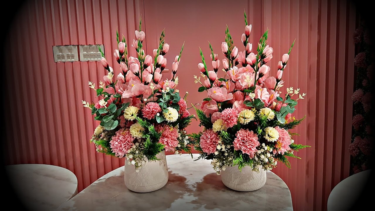 Artificial flowers arrangements/artificial flowers arrangements ideas/How to make flowers arranged