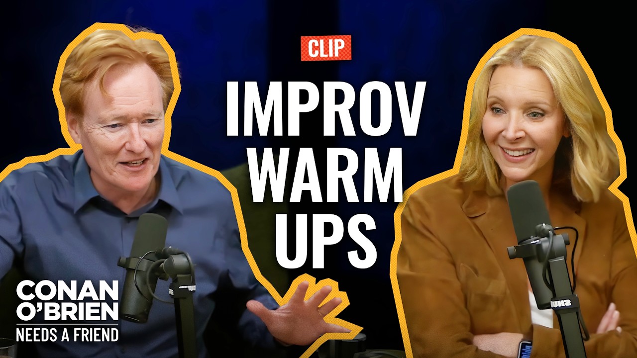 Lisa Kudrow & Conan Can&rsquo;t Stand Improv Warm-Up Games | Conan O'Brien Needs A Friend