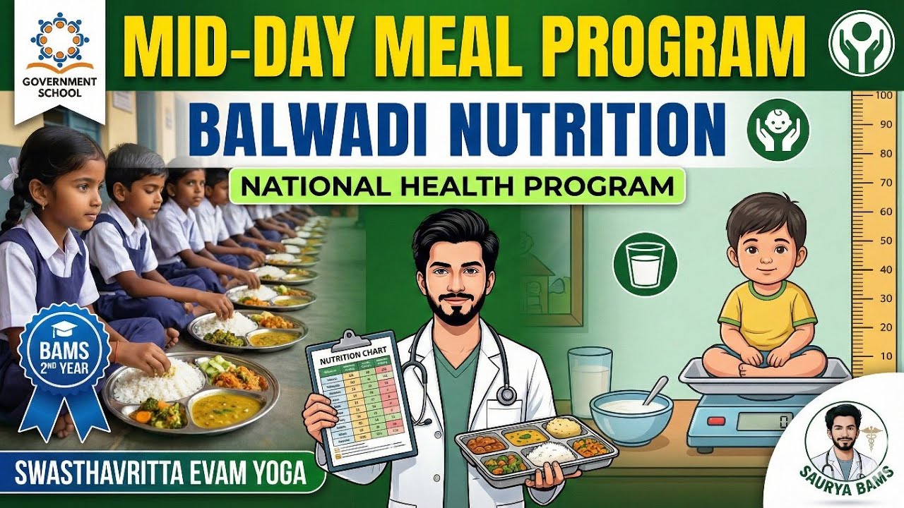 Mid-Day Meal & Balwadi Nutrition Program 🍲 | National Health Program | BAMS 2nd Year | NCISM 