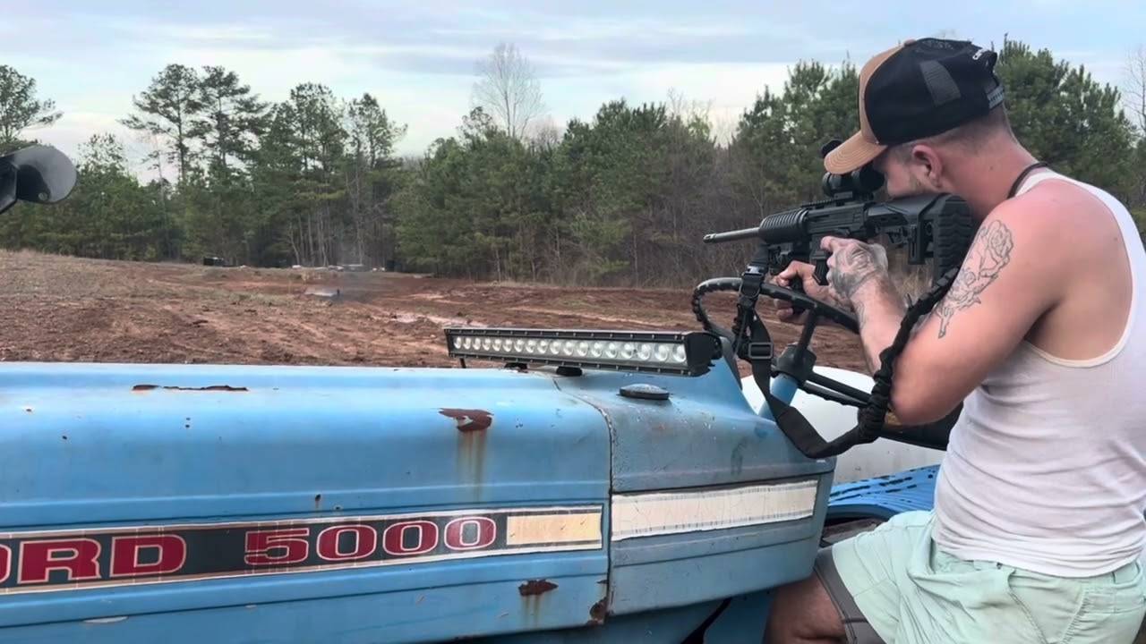 Shooting paint cans 