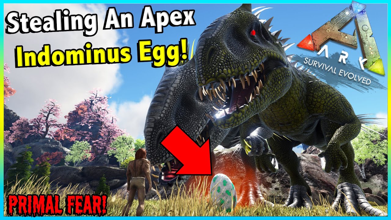 STEALING AN APEX INDOMINUS REX EGG AND MORE TAMING!! || ARK PRIMAL FEAR EP 5!!