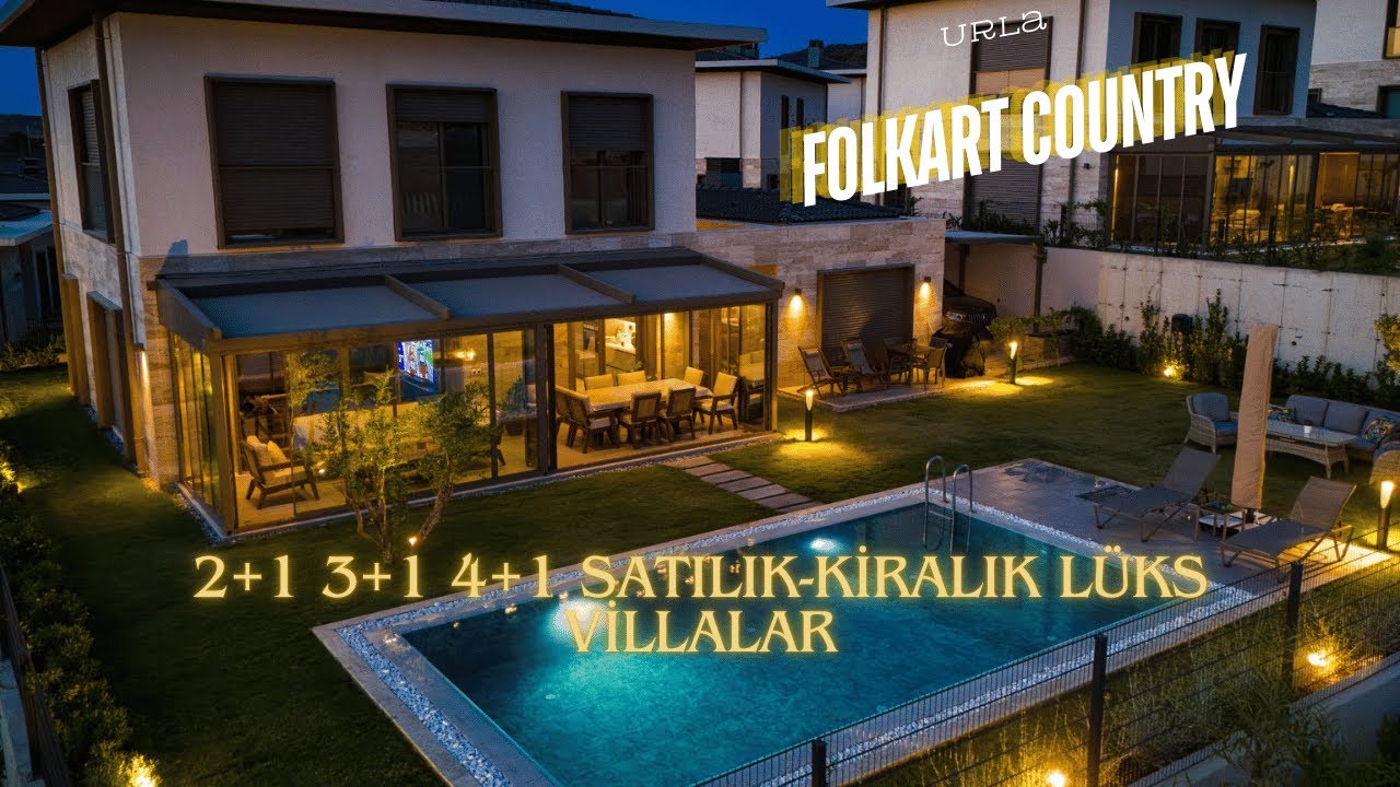 Folkart Country Urla | Müstakil Havuzlu, Güvenlikli 4+1, 3+1, 2+1 Satılık ve Kiralık Villalar