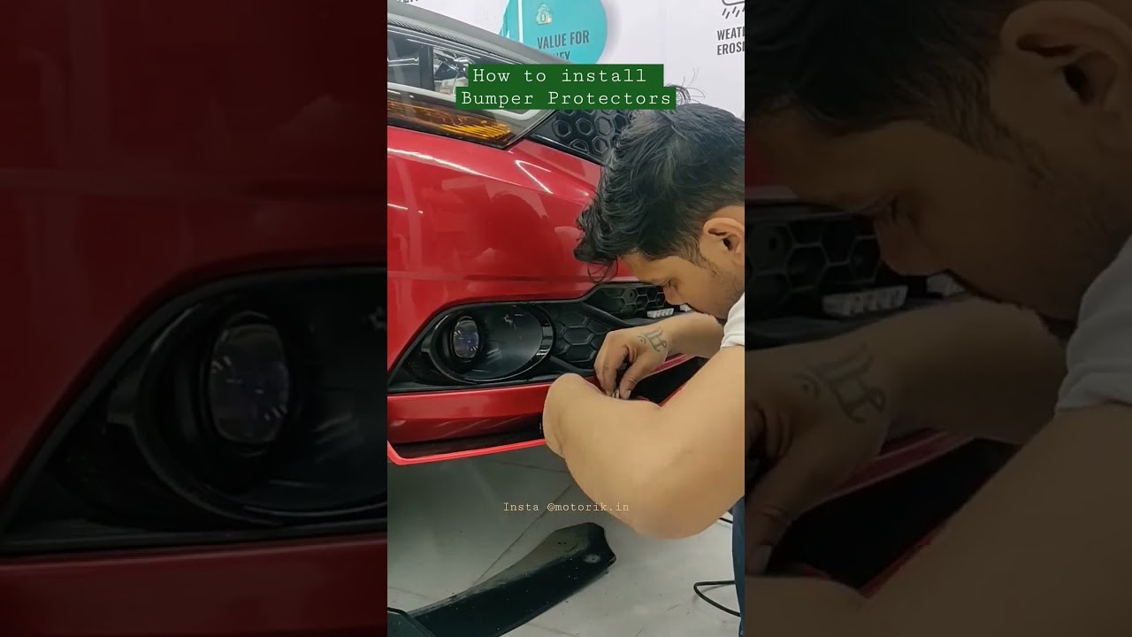How to install bumper protectors splitter rod DIY #modified #cars