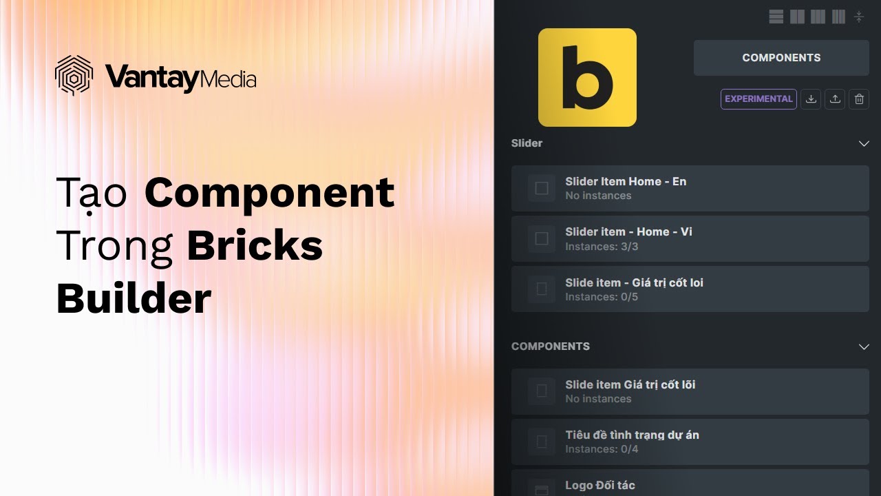 Tạo component trong  Bricks Builder