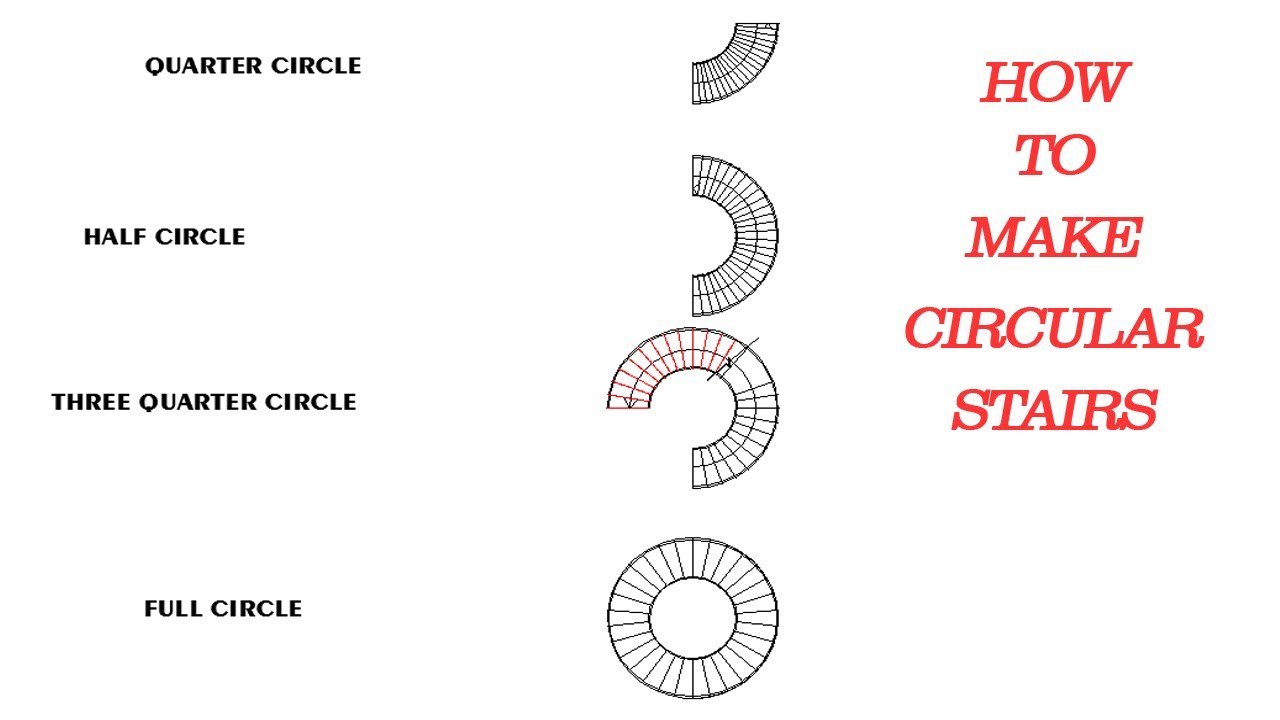 HOW TO MAKE CIRCULAR STAIRS IN AUTOCAD