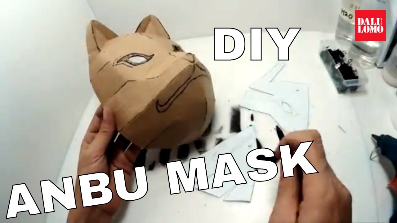 DIY Kakashi Anbu Mask Part 1 - Cardboard Naruto Cosplay