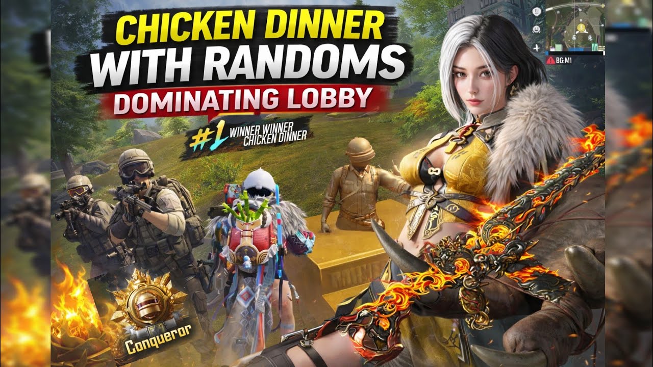 CHICKEN DINNER WITH RANDOMS 💀|Dominating lobby #lolzzzgaming #ipad #bgmi 