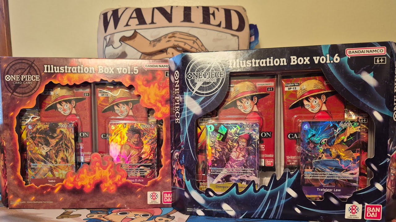 Иллюстрации к комиксам One Piece OP-13 и PRB-02, коробки № 5 и 6 (повреждены)!