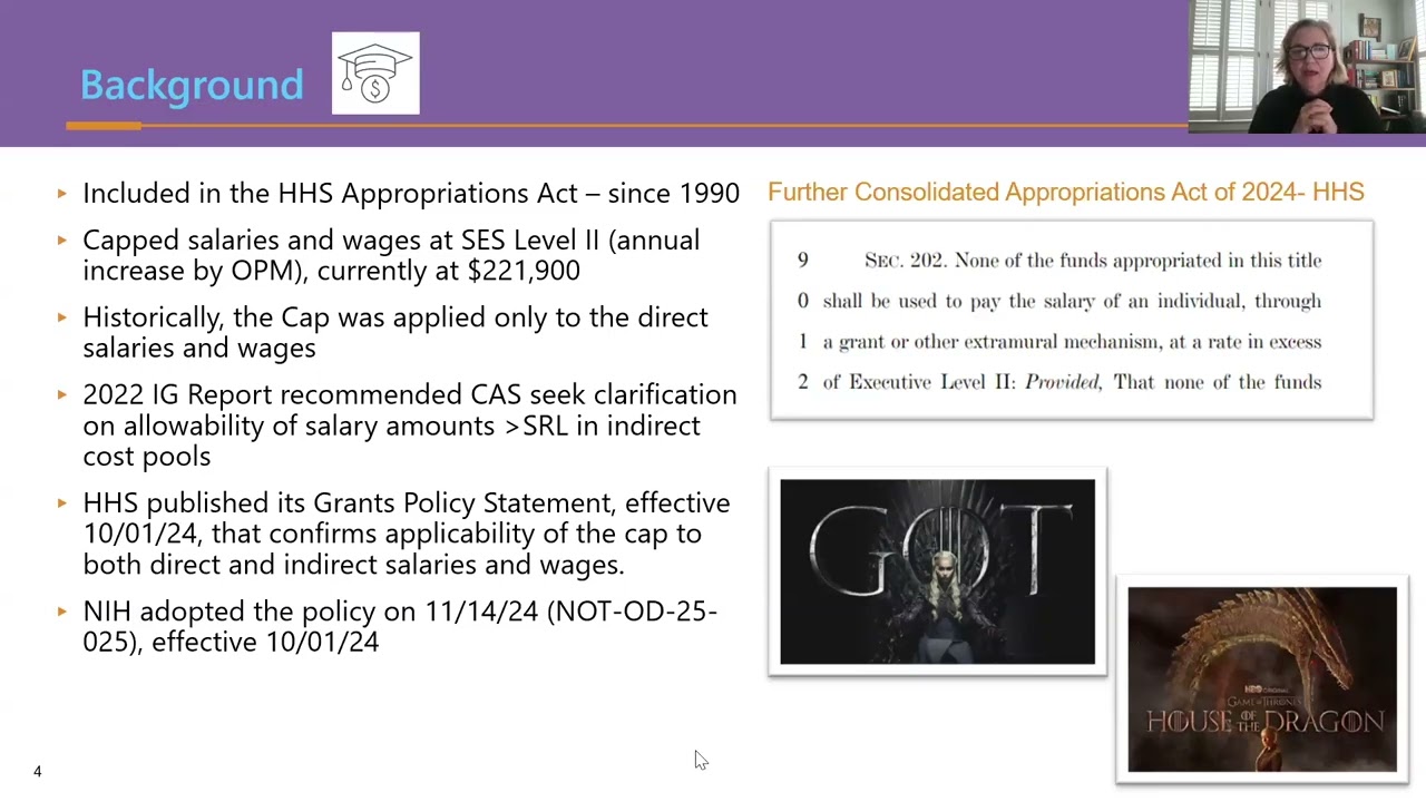 HHS Salary Rate Limit Requirements