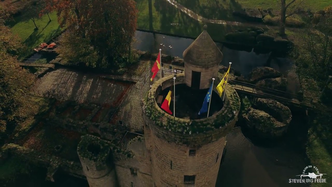 Burcht Herzele. some footage of the remains of a 13th century castle. Filmed with DJI Mini3.