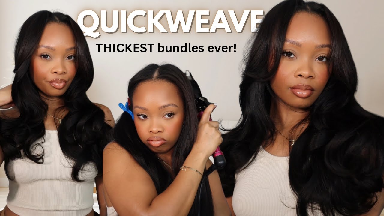 Amazon Bundles Install & Review — Middle Part Quickweave | Blackmoon Hair