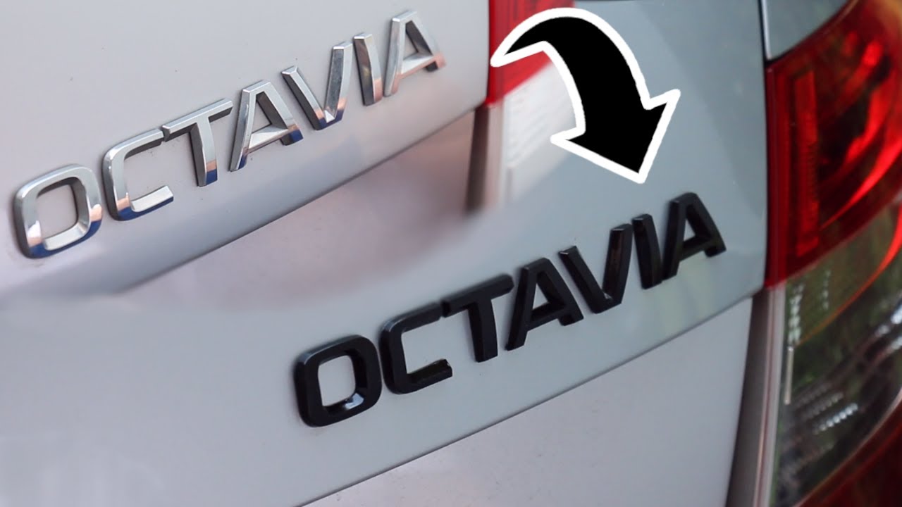 Wymiana napisów na tylnej klapie, Octavia 3