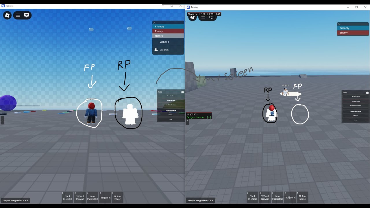 How to make a fake position external roblox