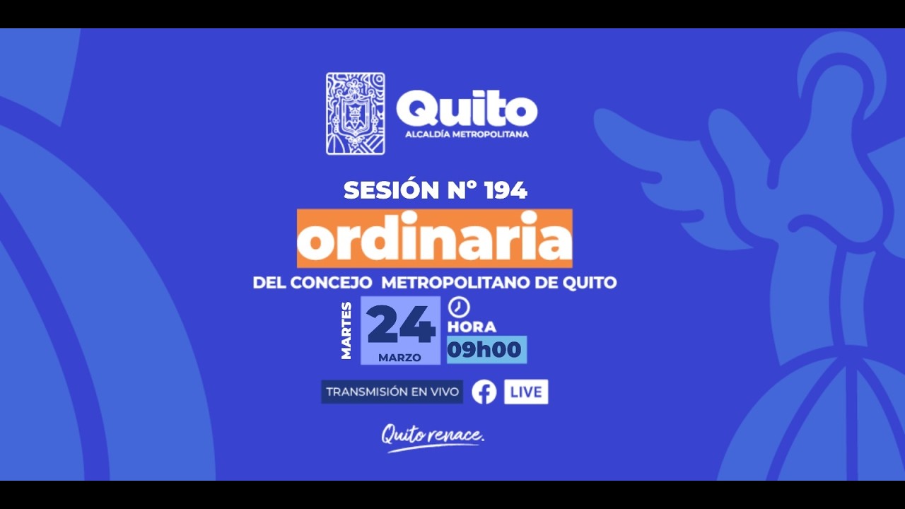 ✅ #ConcejoAbiertoQuito | En vivo 🔴 sesi&oacute;n ordinaria 194 del Concejo Metropolitano de Quito.
