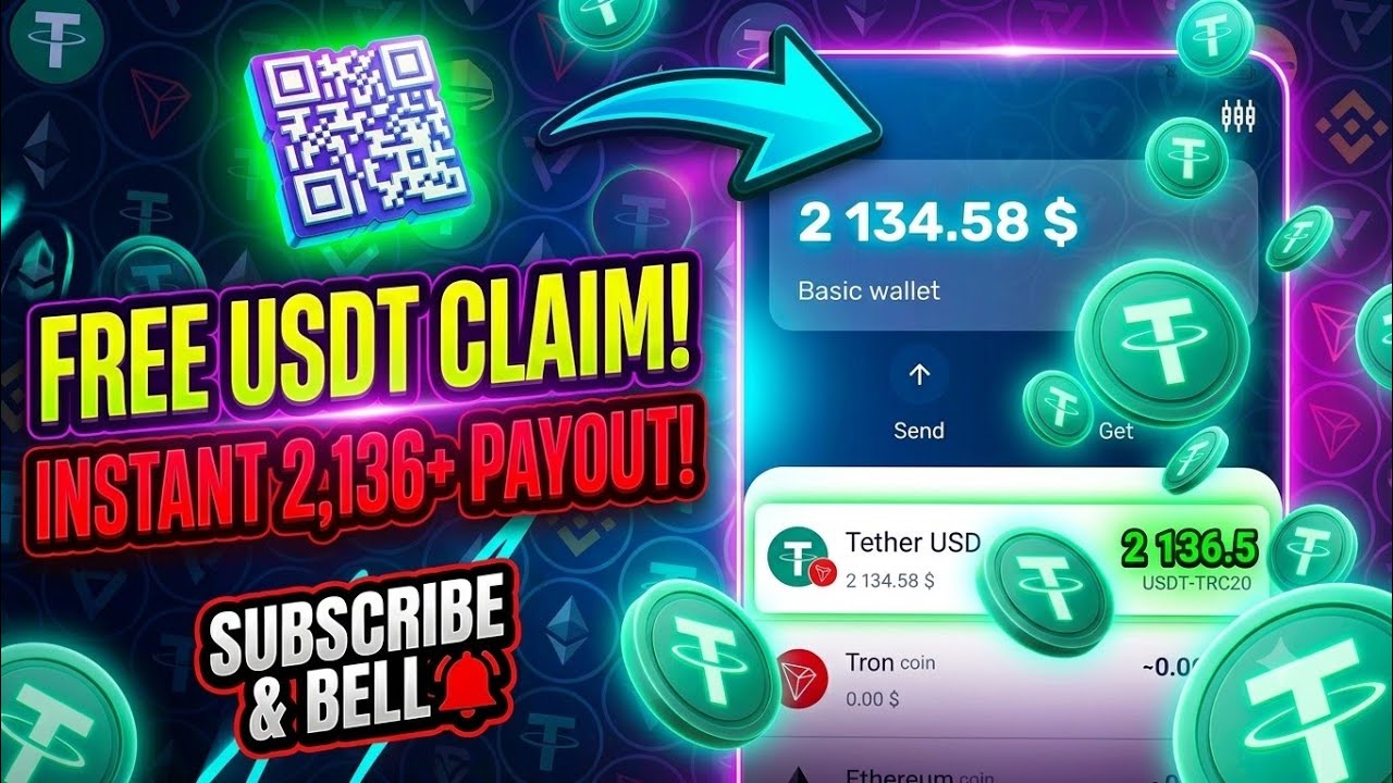 CLAIM FREE 2,136$ USDT INSTANTLY! 😱 (Live Proof) | Easy Crypto Airdrop 2026