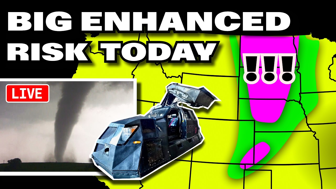 HEADS UP! BIG Tornado Day 1/3 - Live Chasers