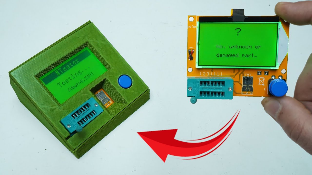 ALL Components TESTER - Transistor, Mosfet, Inductor, Capacitor,Diode.Continuity Tester
