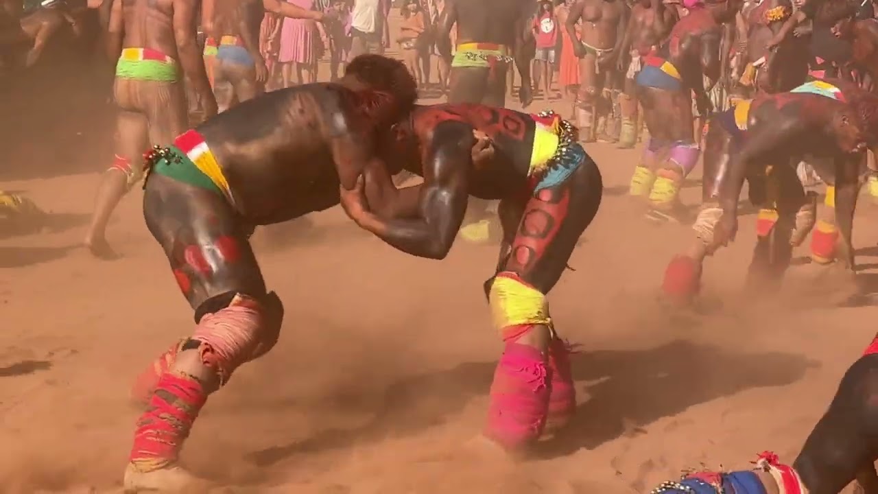 Kuikuro Huka-Huka Wrestling during Kwarup Ceremony [2]