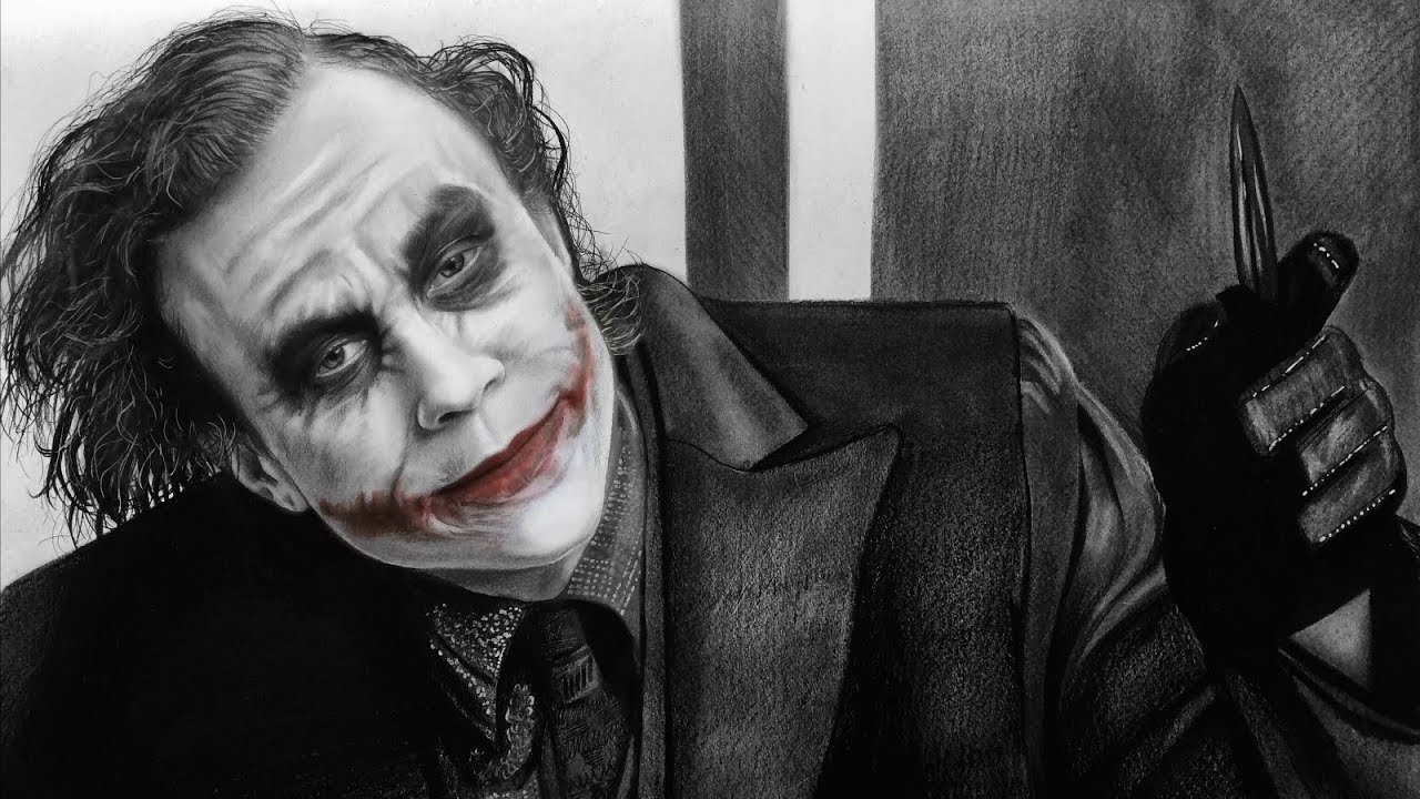 Drawing Joker (Heath Ledger)