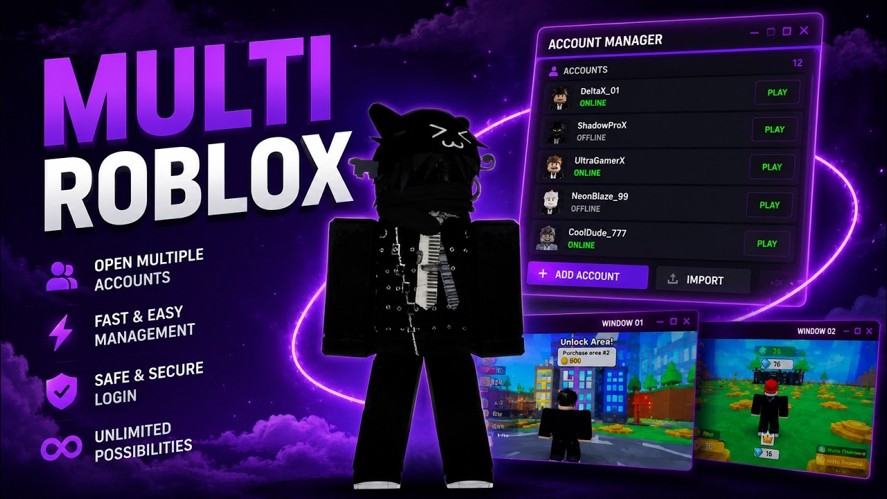 ⚡ How to Run Multiple Roblox Accounts at Once | Multi Roblox | Roblox Account Manager