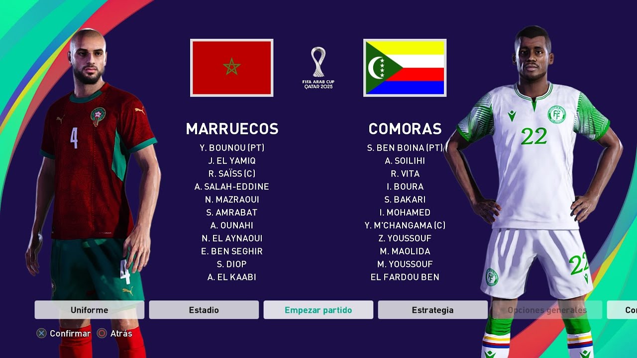 MARRUECOS VS COMORAS - FIFA ARAB CUP 2025 GROUP B