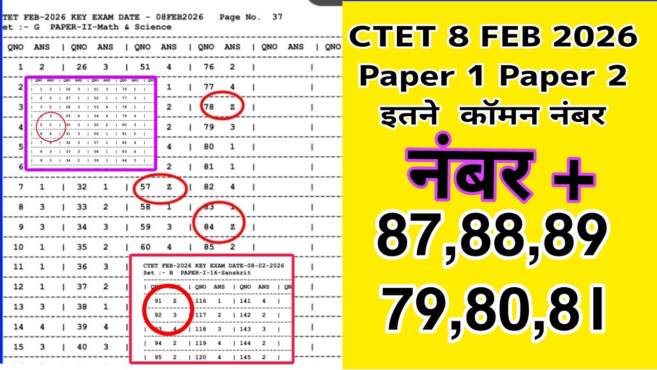 CTET ANSWER KEY 2026 | CTET FEB 2026 ANSWER KEY OUT How many marks will increase?