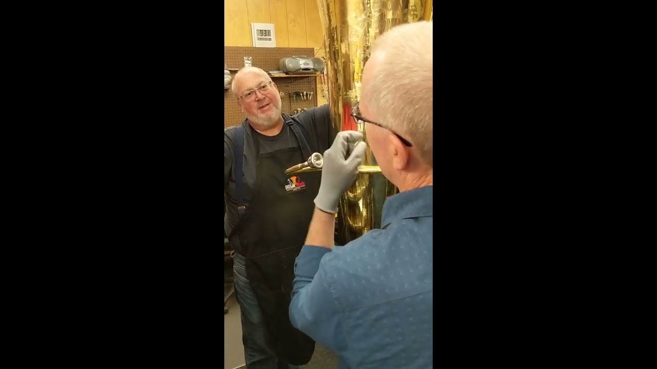 Test-driving the historic Harvard tuba after its restoration