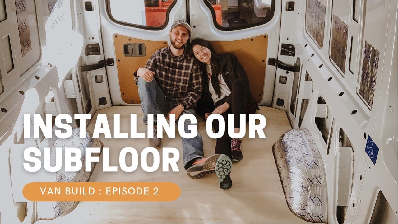 VAN BUILD | Installing our Subfloor and Headliner Shelf