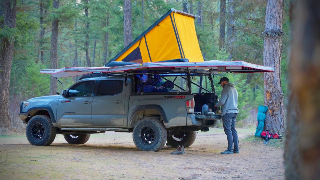 Truck Camping SOLO in MONTANA w/ Dog (ASMR)