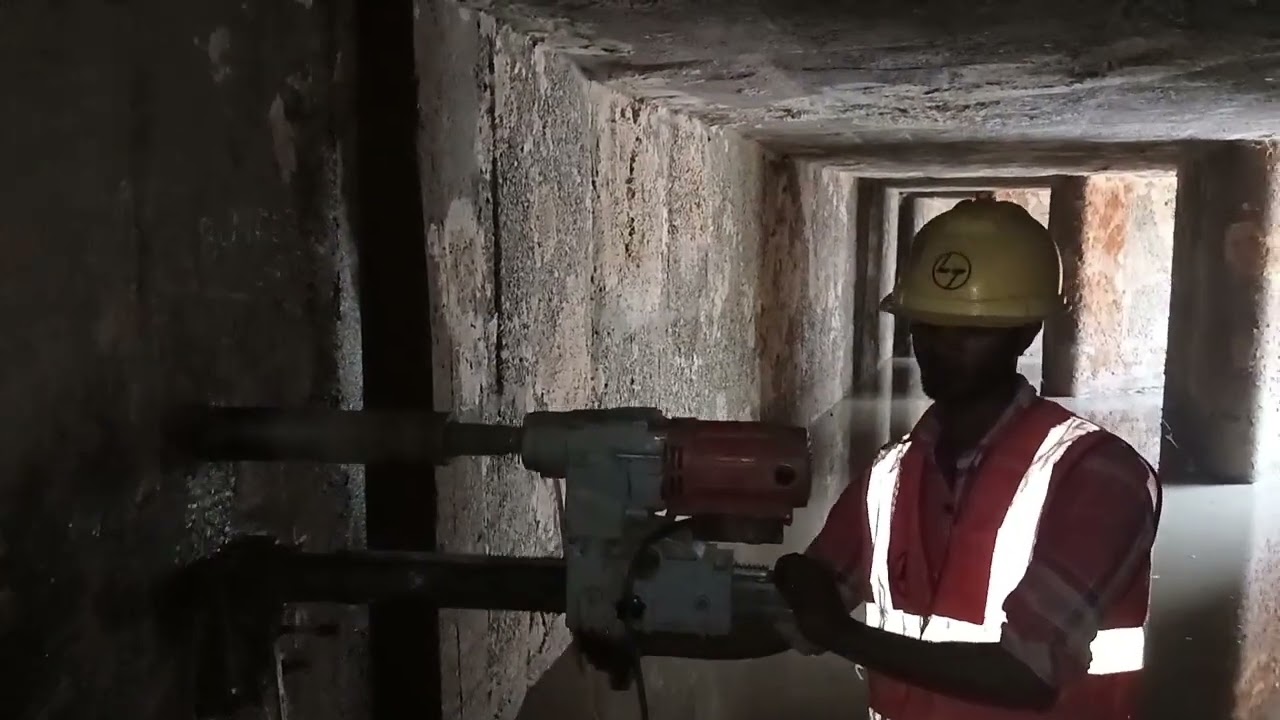 Farakka lnt company me Core Cutting rcc Wall hole karne ka tarika testing ke liye long video 