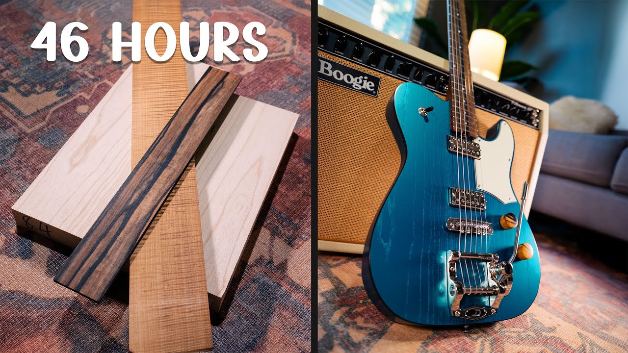 Building a Blue Guitar with the Most Unusual Fretboard Wood